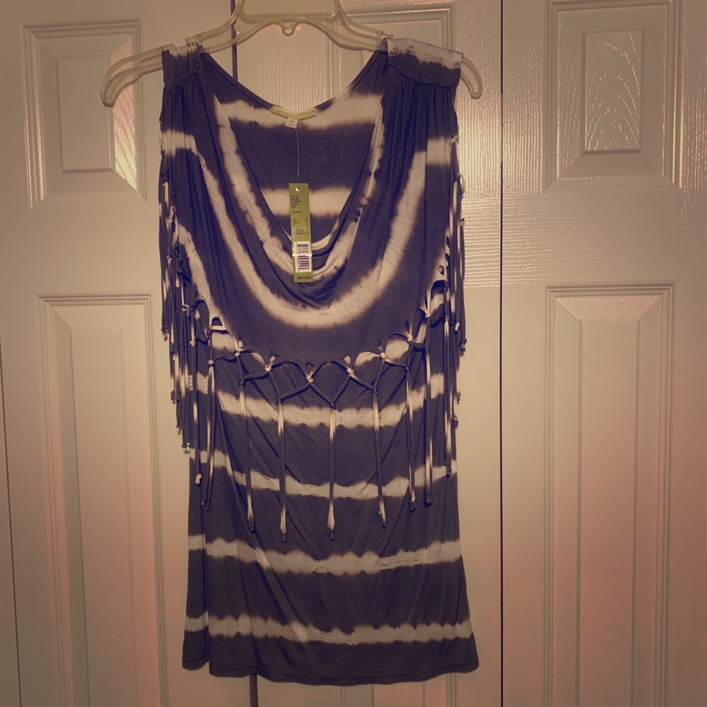 NWT GIANNI BINI Fringed Tank size Medium